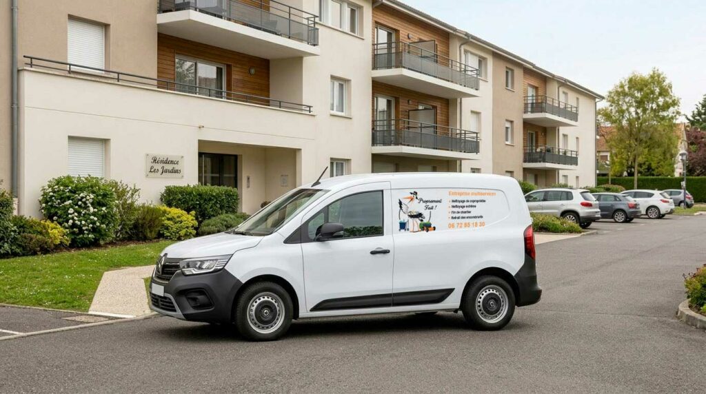 entreprise de nettoyage en centre alsace véhicule intervention immeuble